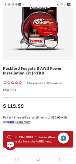Rockford fosgate cables