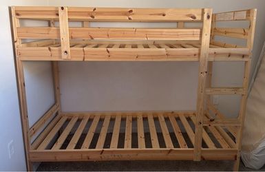 Solid Wood Twin Over Twin Bunk Bed Frame