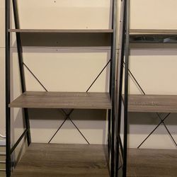 2 Steel Ladder Bookcase 