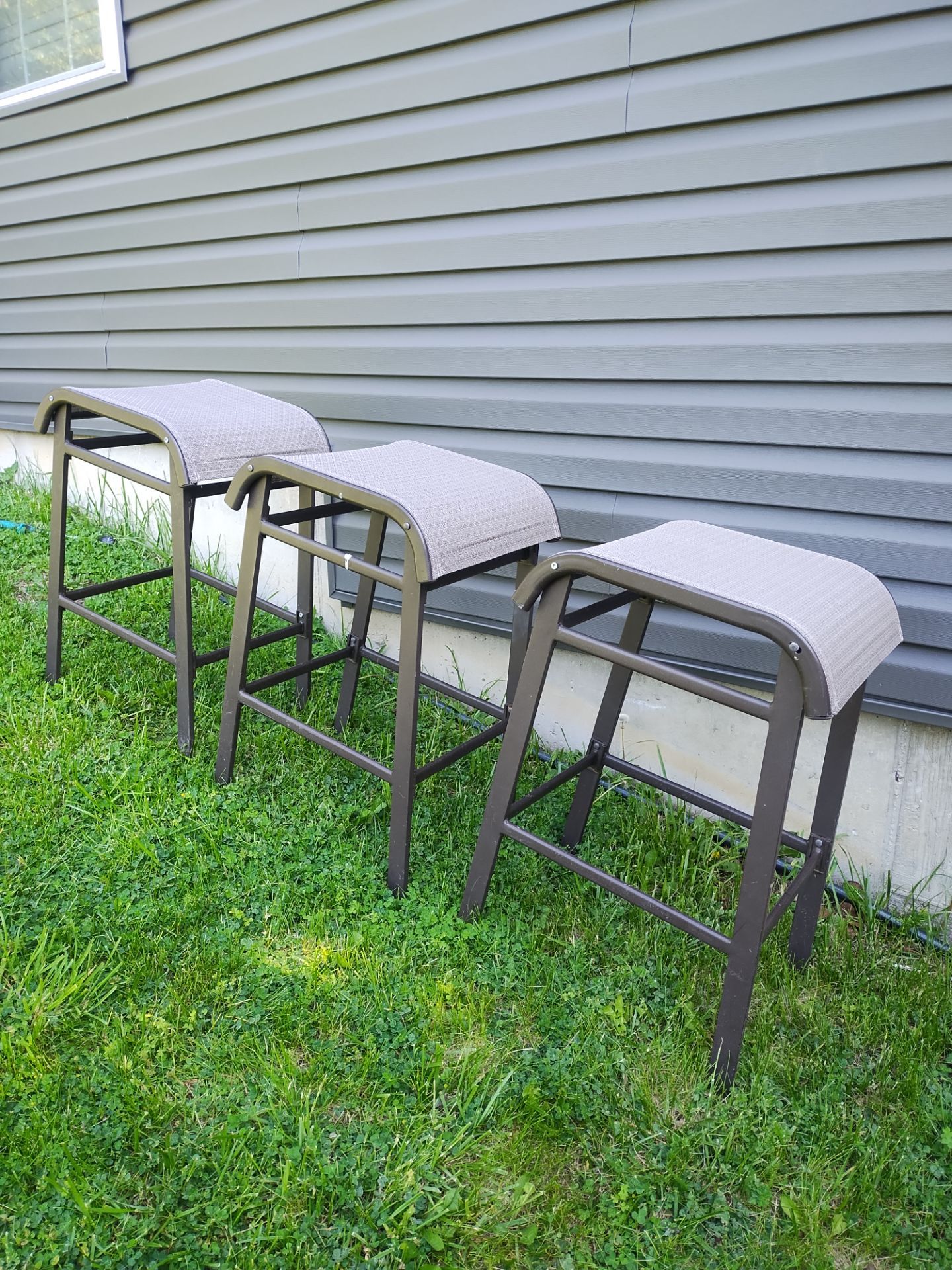 3 patio stools