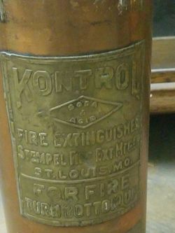 Brass fire extinguisher