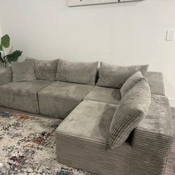 Gray Sectional Sofa – like New