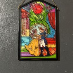 Disney Beauty And The Beast Stained Glass Frame