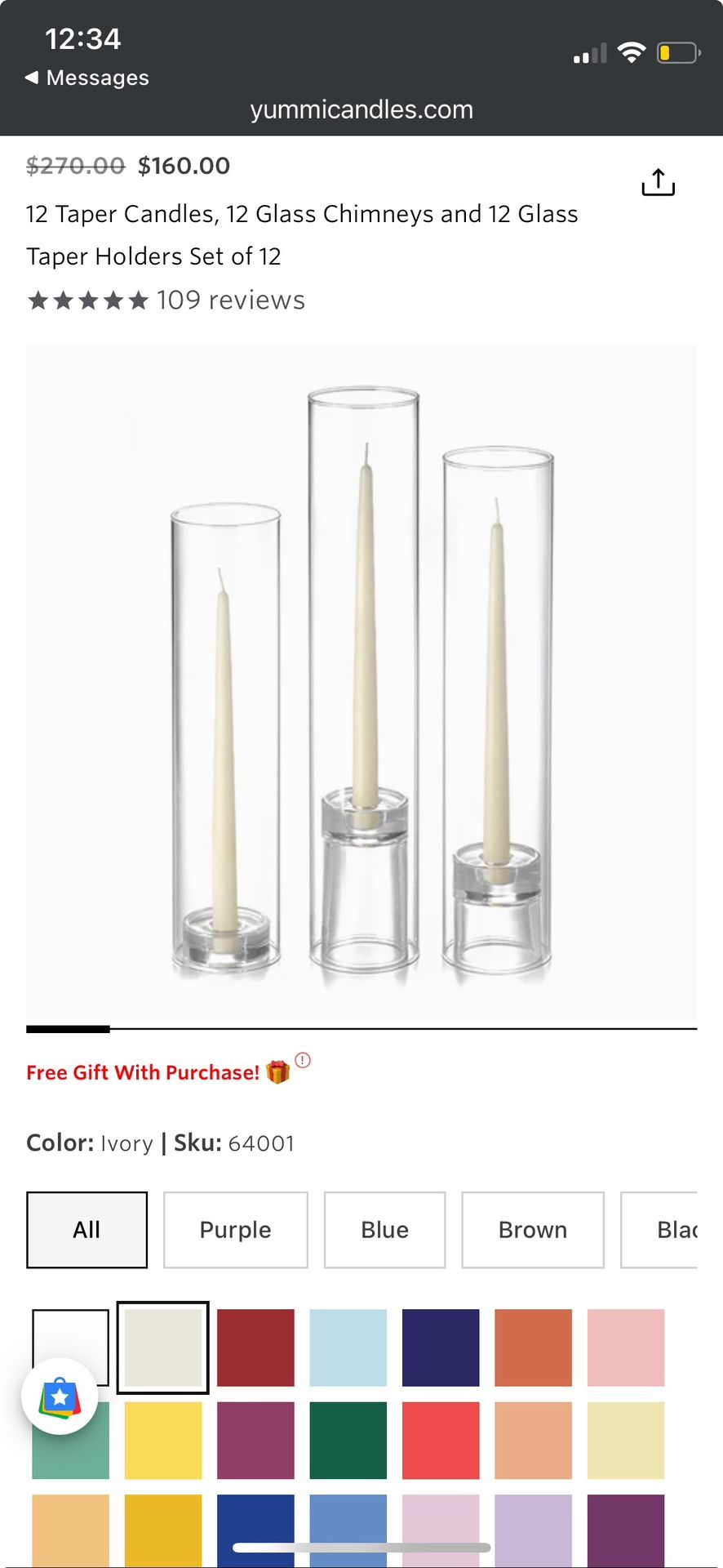 Wedding Decor - Yummi Taper Candle Chimney Hurricane Centerpiece Sets (3 full sets of 12/almost 4)