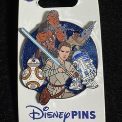 Disney Star Wars Rey BB-8 R2-D2 Chewbacca Pin – Authentic Disney Parks