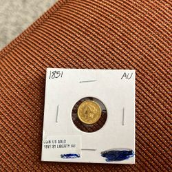 1851 US Gold $1 Liberty 