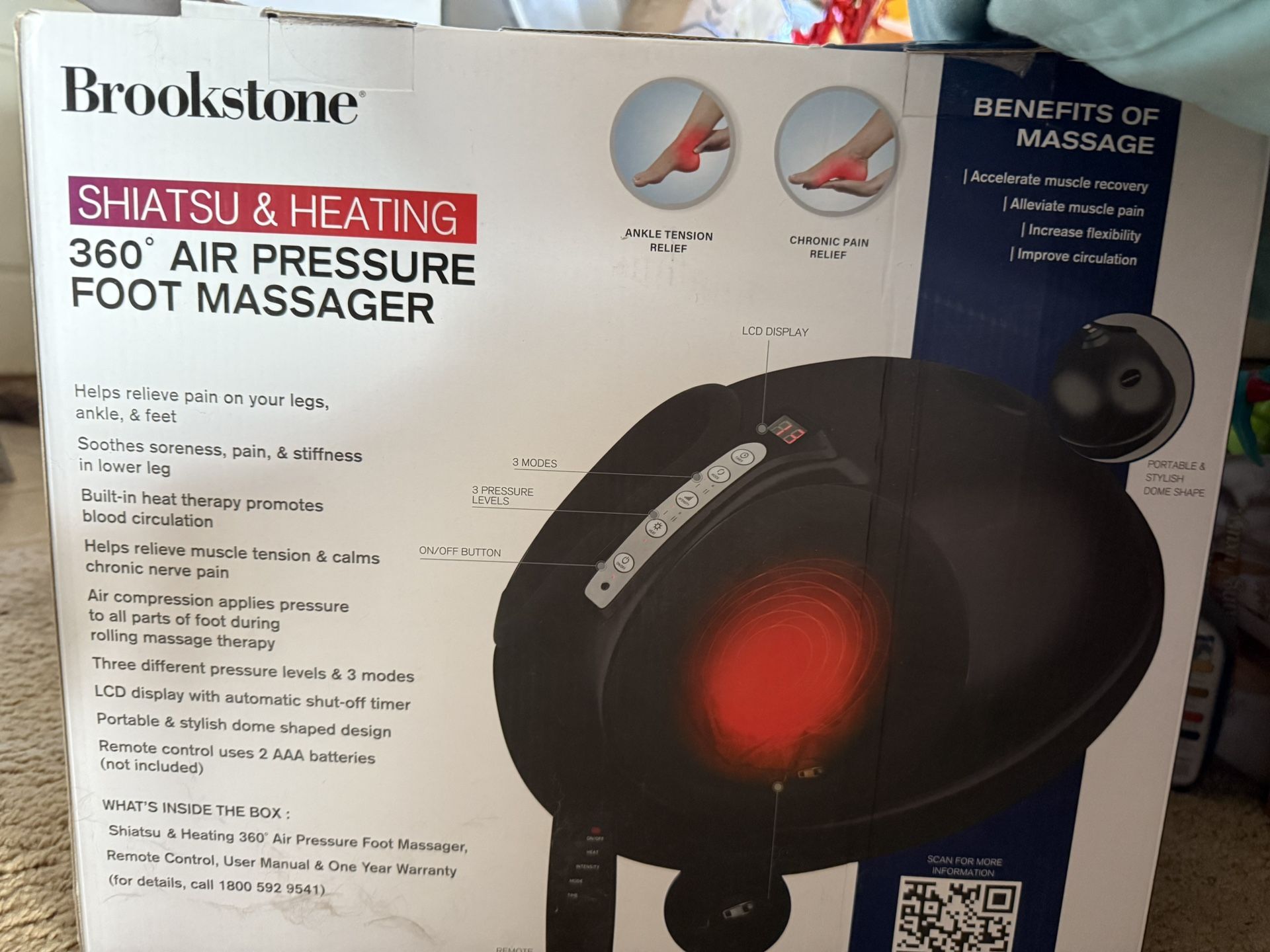 Brookstone Shiatsu & Heating Foot Massager