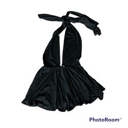 Favlux Fashion Women's Plunging Halter Romper