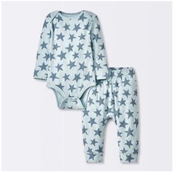 Cloud Island Baby Stars Top and Bottom Set