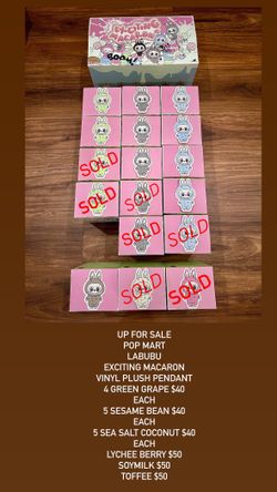 POP MART LABUBU THE MONSTERS - Exciting Macaron Vinyl Face Pendant