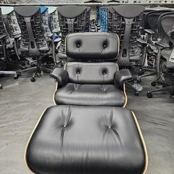 100% AUTHENTIC HERMAN MILLER EAMES LOUNGE CHAIR WITH OTTOMAN
