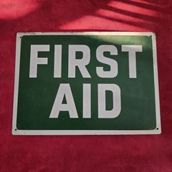 First Aid Metal Tin Sign. 