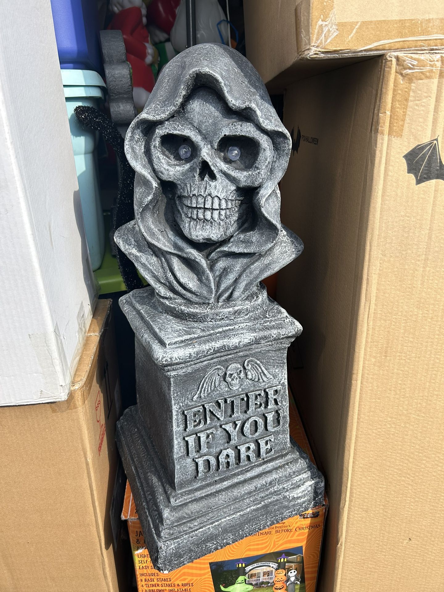 Outdoor Solar Powered Tombstone