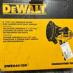 DeWalt 5” Variable Speed Disc Sander With Dust Shroud 