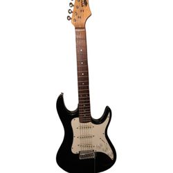 Used Axl S-TYPE BLACK and White Electric Guitar