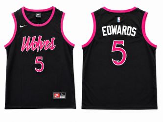 Anthony Edwards Black Minnesota Timberwolves Jersey