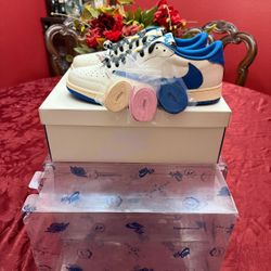 Air Jordan x Travis Scott Sail Military Blue 