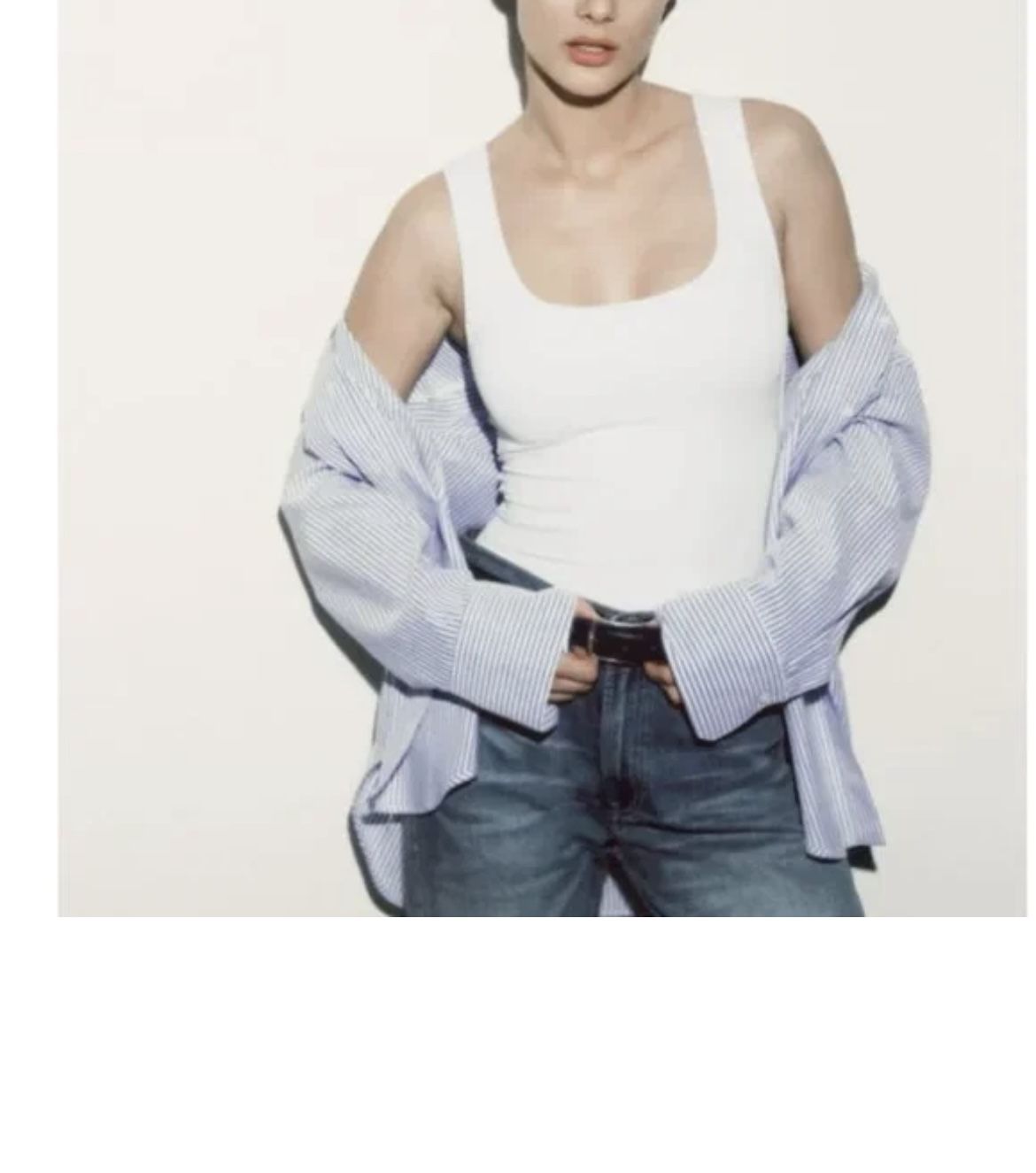 ZARA WHITE TOP SIZE MEDIUM