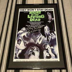 George A Romero Signed Night Of The Living Dead Poster