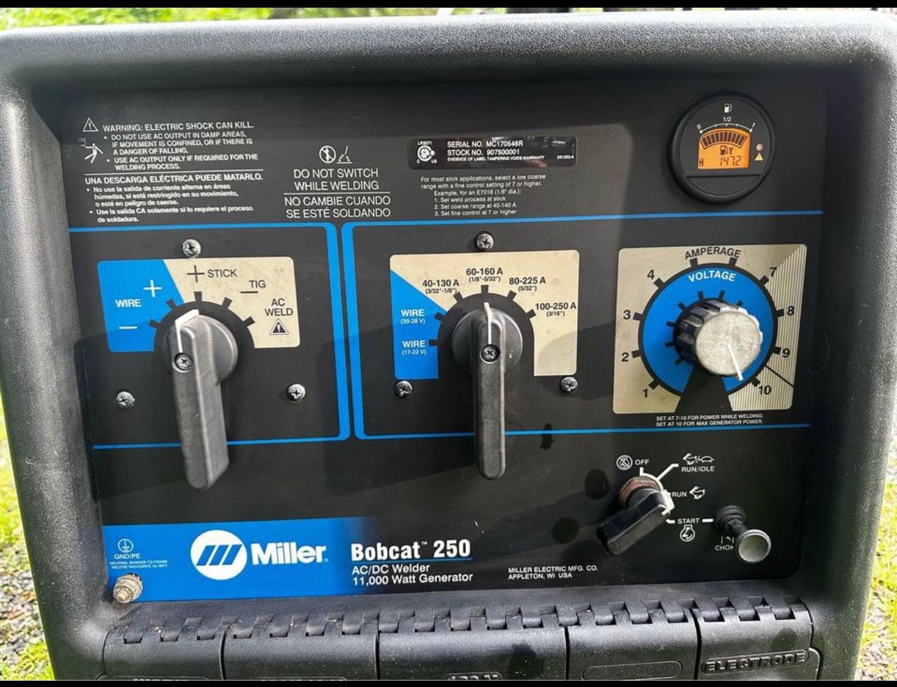 Miller Bobcat 250 Welder Generator