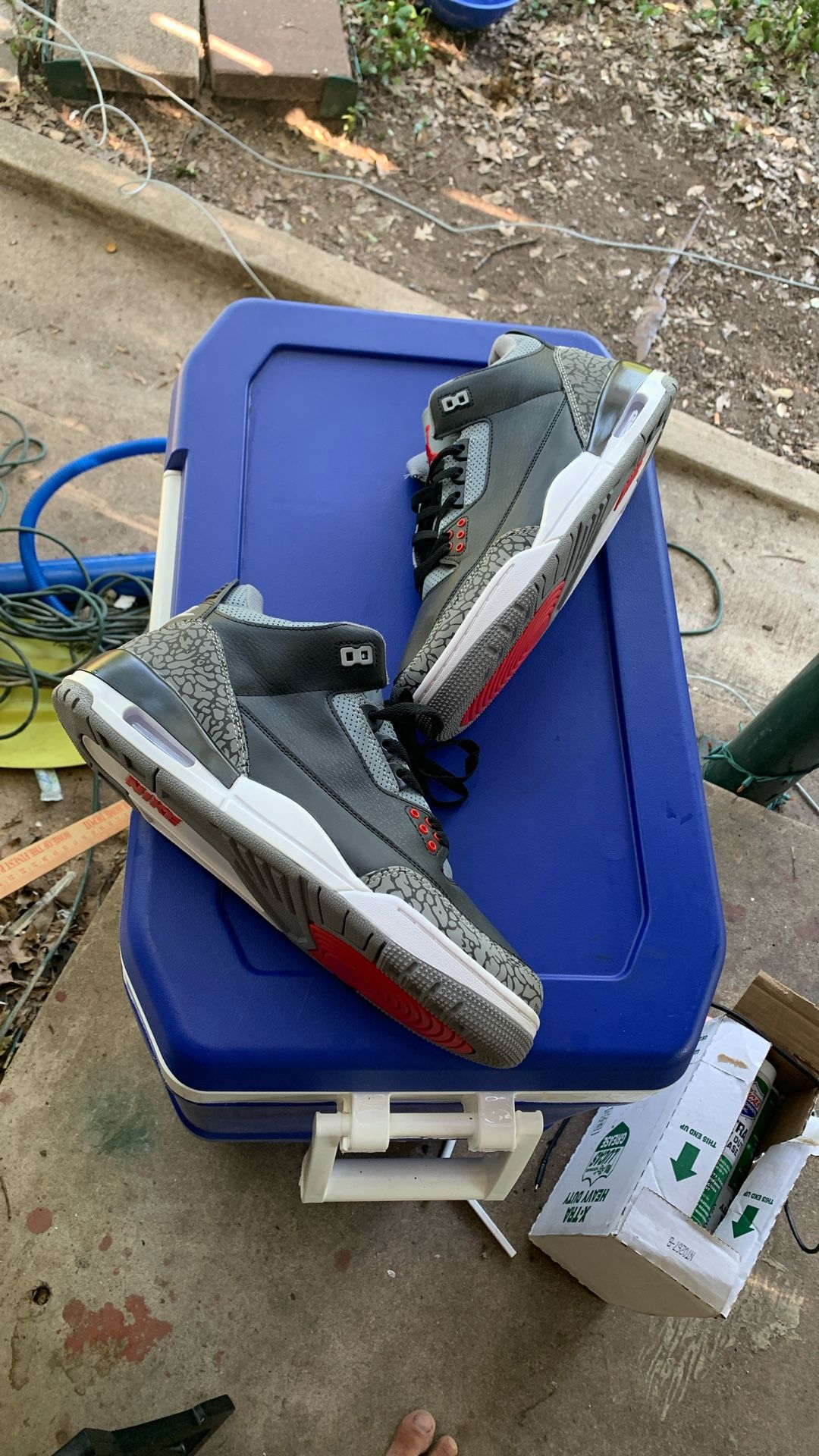 Jordan 3 Black Cements Size 10, And 12