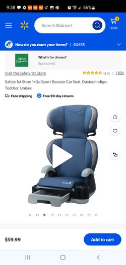 Safety 1 Store'n Go Sport Boster Car Seat,Dusted Indigo,toddler Unisex 