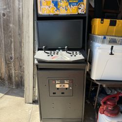 EMPTY Ms Packman Arcade Cabinet w/ X-Arcade Stick