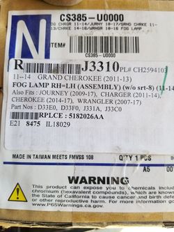 2011-14 Grand Cherokee Fog Lamp