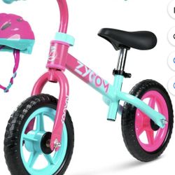 Zycom 10-inch Toddlers Balance Bike Adjustable Airless Wheels Lightweight Training Bike Pink