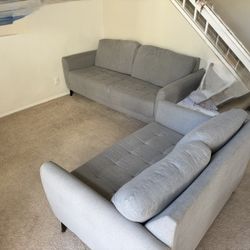 Grey 2-Piece Couch Set - Ashley Furniture 