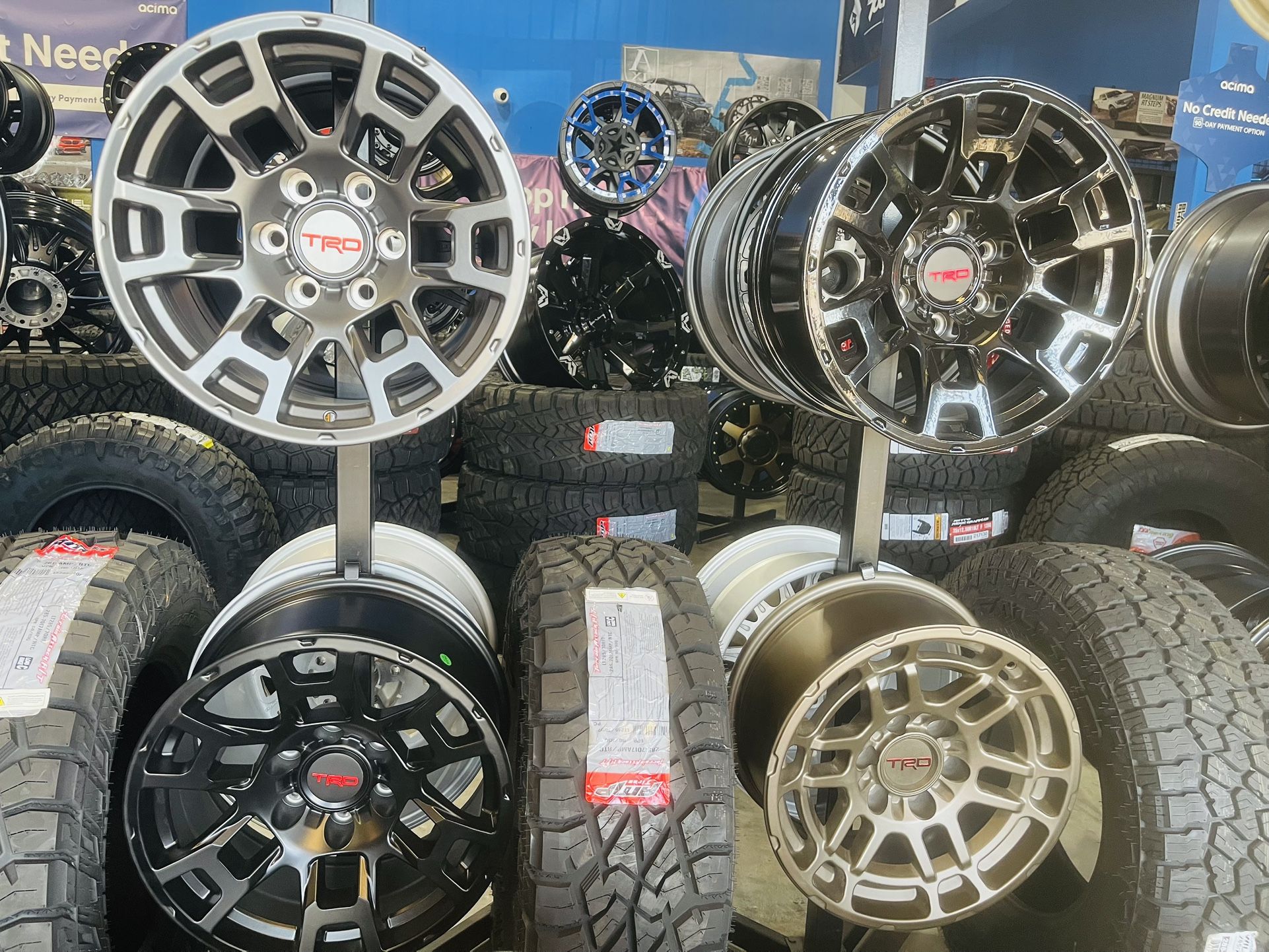 On-Sale TRD 17x8.5 6x139.7 Wheels & (contact info removed) AMP R/T TIRES For Toyota Tacoma 4Runner FJ Cruiser Tundra 6 -Lug (We Finanxe)