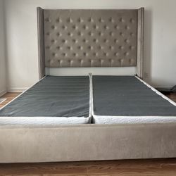 Beautiful King Contemporary Bed Frame w/2 Twin XL Bed Box brings