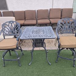 $300  PATIO SET WITH SUNBRELLA CUSHIONS 