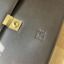 Loewe Briefcase Business Handbag Brown - New 