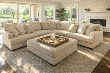 Ashley Rawcliffe Sectional & Ottoman + DELIVERY