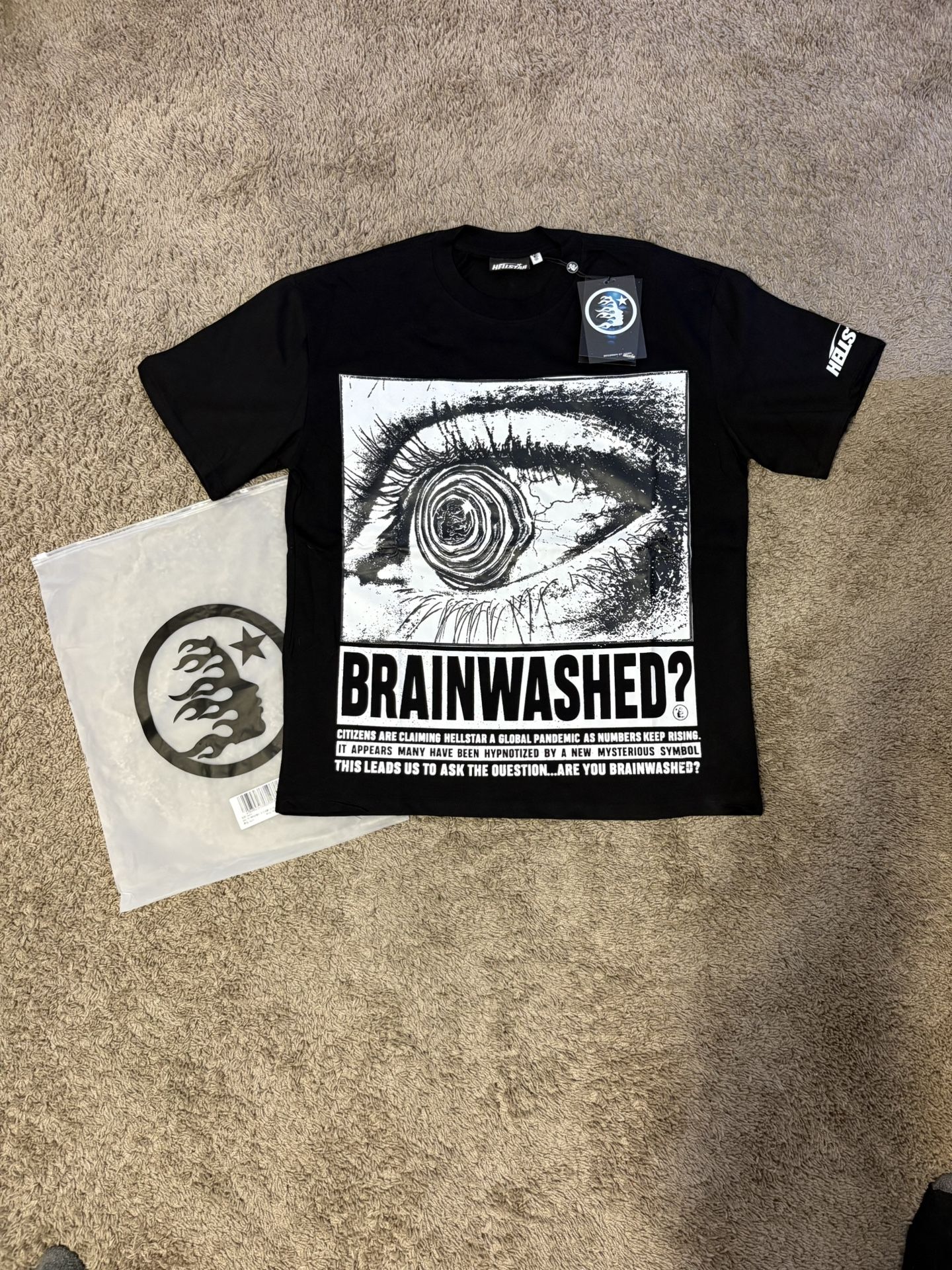 Black brainwashed Hellstar tee size medium