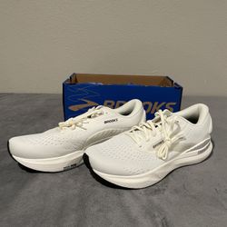 Brooks Shoes Adrenaline GTS 24 Mens 14 Coconut Black White Sand Running Sneakers