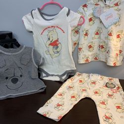 DISNEY BABY POOH BEAR 4PC SET NEW 6M