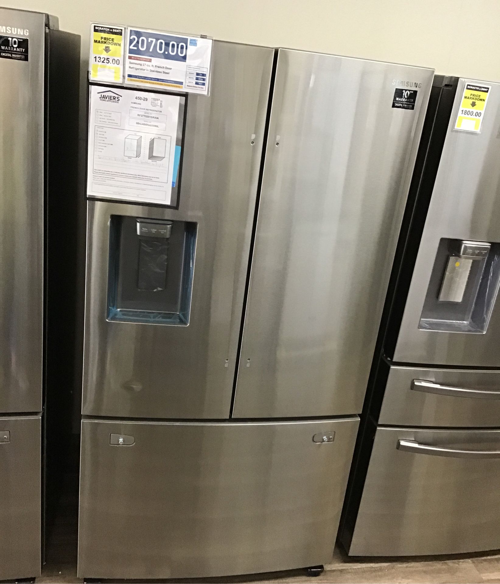 Samsung 27 cu. ft, French Door Refrigerator in Stainless Steel
