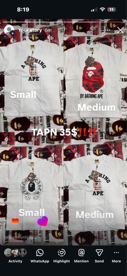 Bape tees tapn‼️‼️