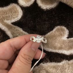 Real 925 Sterling Silver Bridal Ring Size 7