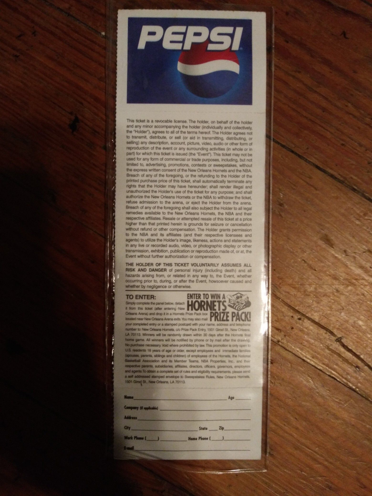 Autographed 2002_03 INAUGURAL SEASON GAME PASS TYSON CHANDLER