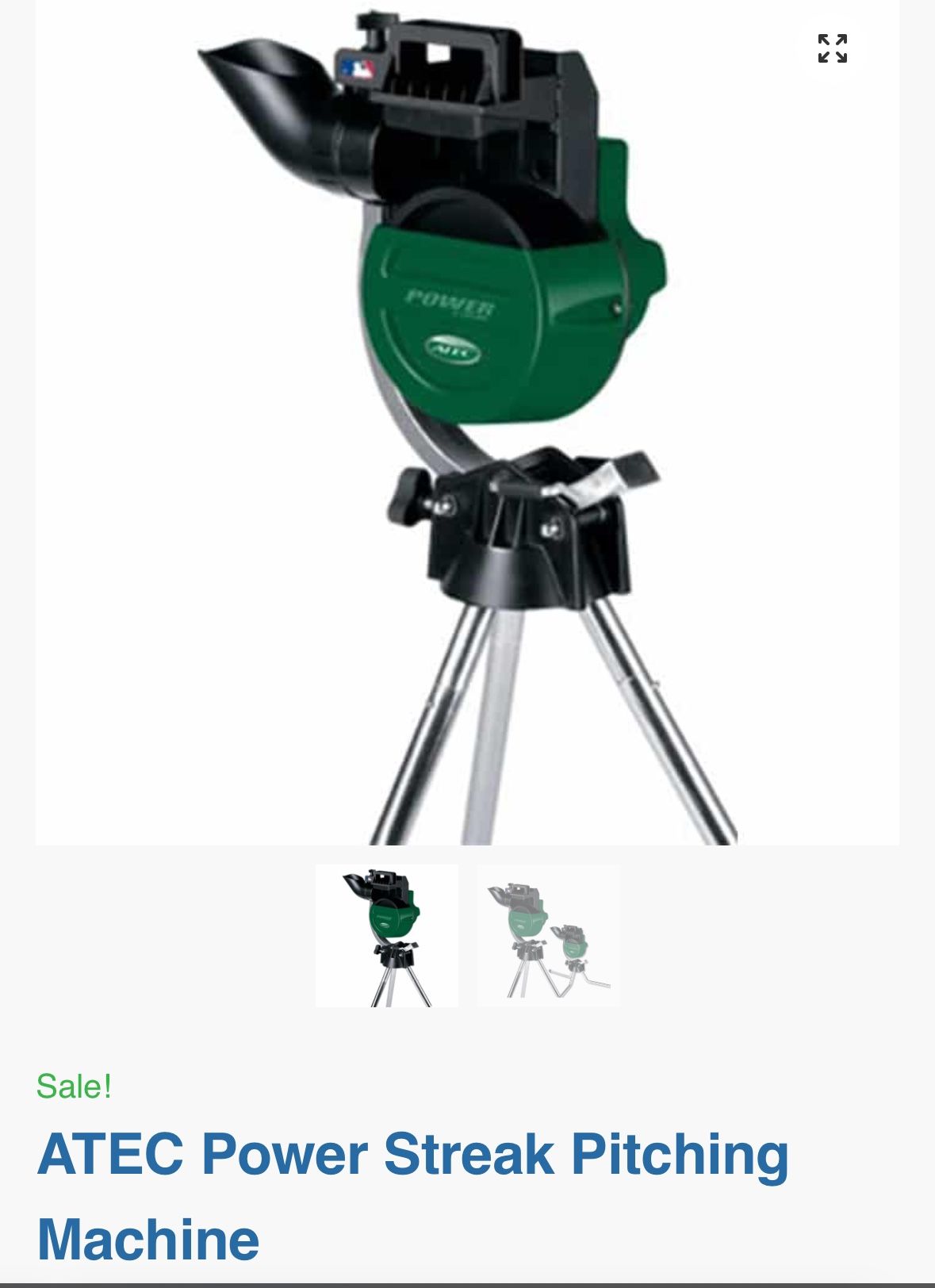 Atec power streak pitching machine with balls