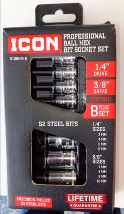 Icon Tools Metric Hex Ball Socket Set