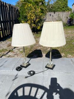 Two Table Lamps 28”H Used Condition $25 Both Firm On Price