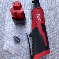 Milwaukee M12 3/8 Ratchet And Battery..$100…firm On Price..brand New..Charger Not Included 