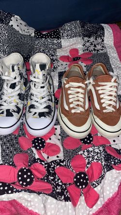 ConverseChuck Taylor All Star High Top 'Black White   &  VANS 36 DECON Bombay Brown Salt Wash VN0A5HYRB99 UltraCush