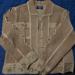 Vintage Style Women’s Suede Leather Jacket