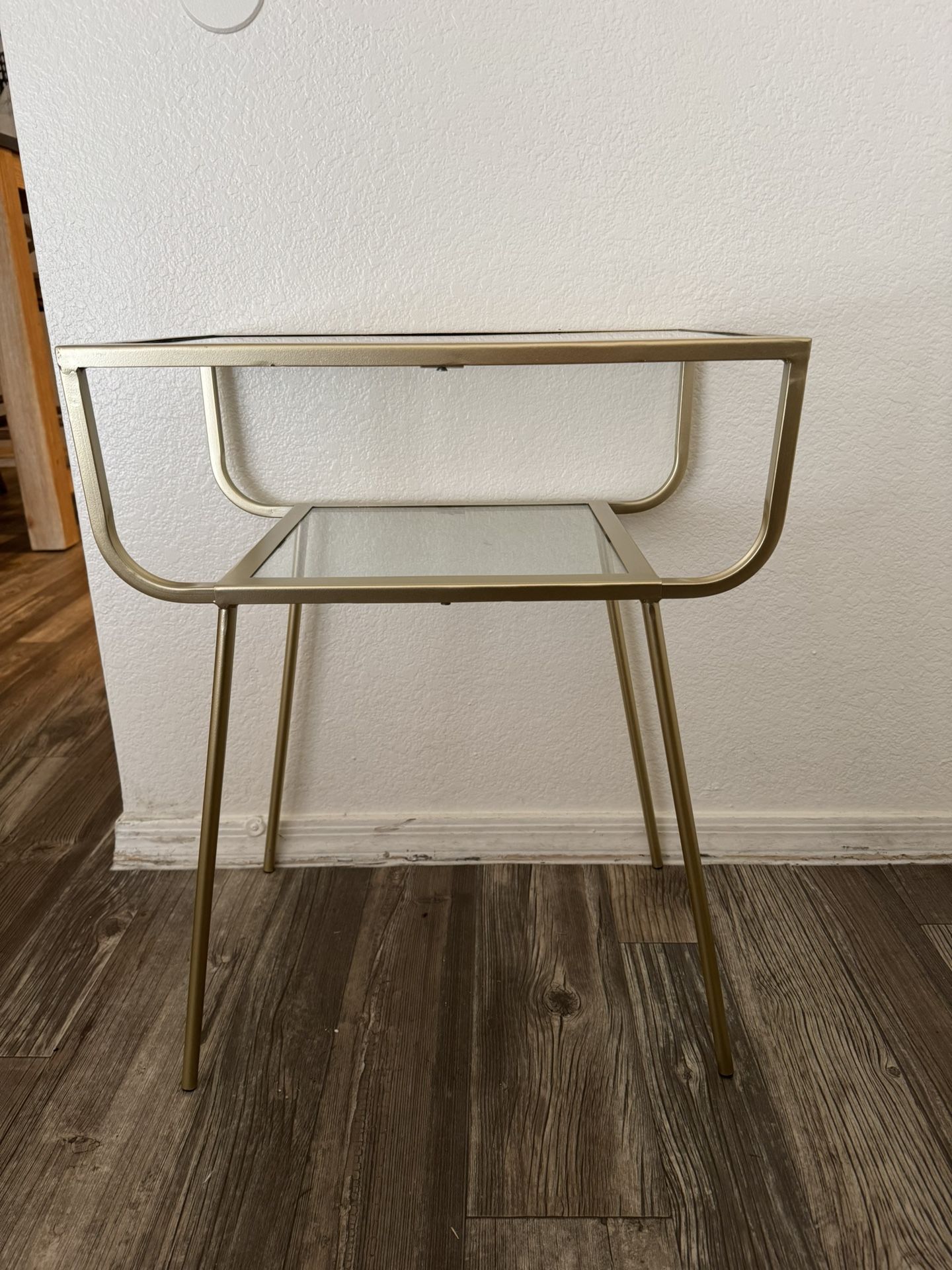 Gold Glass Side Table