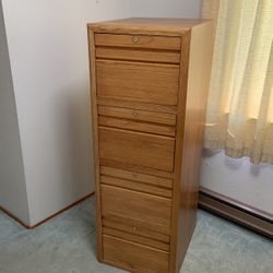 4  Drawer Oak Filing Cabinet 
